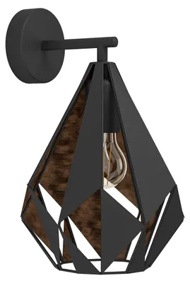 Immagine prodotto di Applique Vintage Carlton 1 Acciaio Nero 1 Luce E27