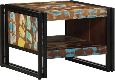 Imagen del producto de Mesa de centro, de varios colores, 50 x 50 x 38 cm, de madera maciza