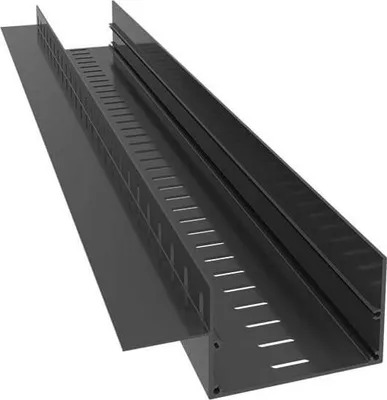 Immagine prodotto di Renoplast Alluminio Profilo lineare RenoDrain per terrazze ventilate a filo pavimento, drenaggio lineare dell'acqua, profilo 200 cm, grafite