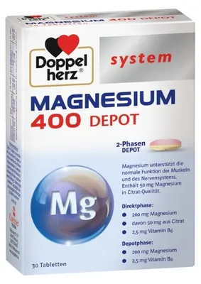 Image de Doppelherz Magnesium 400 Depot system comprimés 30 pc