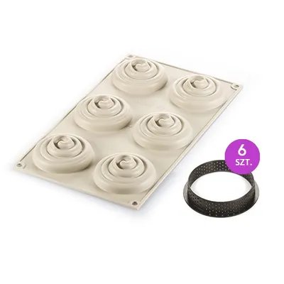 Produktbild von Silikonform für Monoporationen KIT MINI TARTE TWIST SILIKOMART