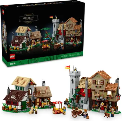 Obrázek produktu pro LEGO ICONS Středověké náměstí, Sada na stavění, 18 rok/roky, Plast, 3304 kusů, 3,78 kg