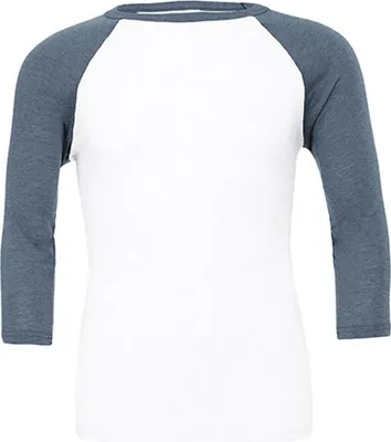 Produktbild von Canvas 3200 | Herren 3 / 4 Sleeve Baseball T-Shirt - Farbe: White/Red - Größe: XXL
