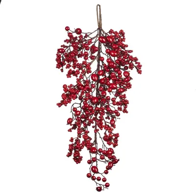 Image de Couronne de Noël décorative avec baies rouges