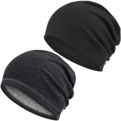 Immagine prodotto di Berretto sportivo da uomo e da donna, beanie, cappello da corsa, cappello da ciclismo, traspirante, elastico, antivento, colore nero e grigio