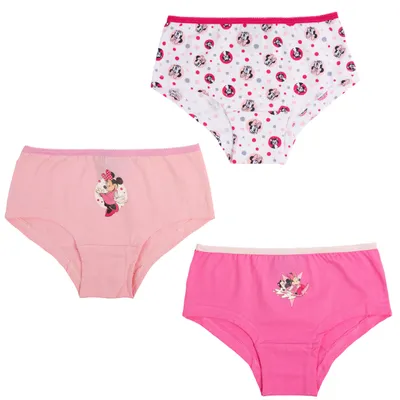 Produktbild von Disney Minnie Mouse Panty für Mädchen Kinder Slip Unterhose Unterwäsche Mehrfarbig Bunt (3er Pack) 110-116