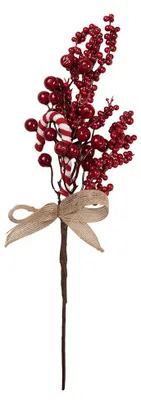 Produktbild von Clayre & Eef Weihnachtsdekoration 10x4x38 cm Rot Kunststoff