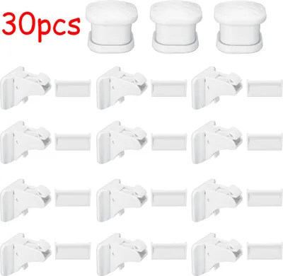 Produktbild von 30tlg Magnetschloss Baby Schutz Kindersicherung Schublade Schrankschloss Magnetische Kabinettschlösser
