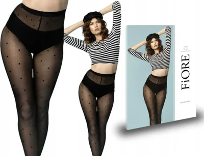 Produktbild von Schwarz gepunktete Strumpfhose 30 den Fiore Schwarz 4