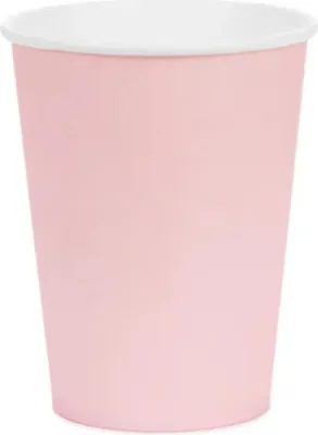 Productafbeelding van Papierbekers, 250 ml, 6 stuks | Effen kleur: Roze