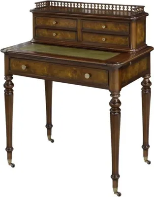 Obrázok produktu pre Casa Padrino Mahagónový sekretár s 5 zásuvkami Hnedá / Zelená 79 x 50 x V. 101 cm - Luxusná kvalita