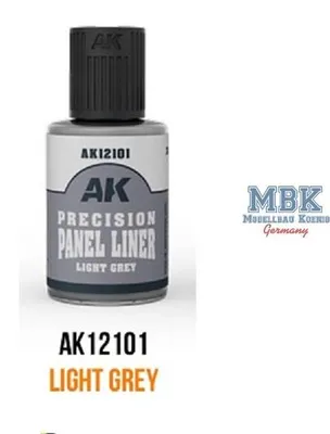 Zdjęcie produktu dla AK Interactive Precision Paneliner, jasnoszary (30 ml) (AK-12101)