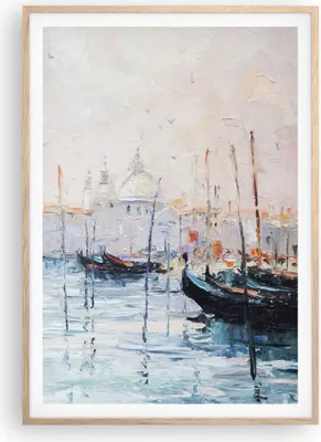 Produktbild von Gerahmtes Poster - Rahmen in heller Eiche - Venedig Basilika - 70x100 cm - Wand Bild - Wanddeko - Wandbilder - Wandposter - Bilderrahmen - Bilder - Kunstdruck - Wandbild - P2NPA70x100-3662