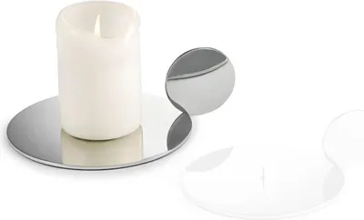 Produktbild von Philippi Radius Stumpenkerzenhalter L Edelstahl, hochglanzpoliert 15 cm (d) 235008