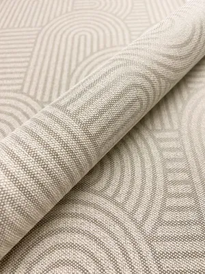 Produktbild von NEWROOM Tapete Taupe Vliestapete Linien - Mustertapete Boho Dunkelbeige Hellbraun Bogen Boho Tapete Modern Ethno-Muster