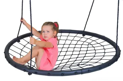 Produktbild von SLIM | Nestschaukel - 120 cm - Schwarz - Für Kinder - Wetterfest - Robuste Konstruktion