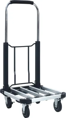 Obrázok produktu pre vidaXL Prepravný vozík Skladací 150 kg Hliník Strieborný