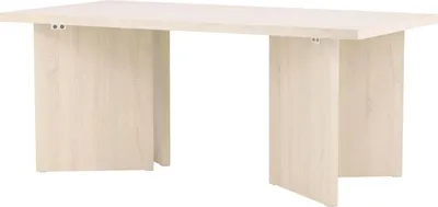 Produktbild von FURNLUX Dining Table Bassholmen Beige 90cm / Hauptfarbe: Beige / Abmessungen: 90 x 180 x 75 cm