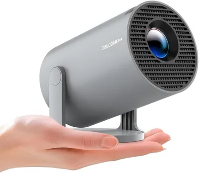 Produktbild von Mini-Projektor – Tragbarer Beamer – Heimkino – Automatische Trapezkorrektur – Bis zu 200 Zoll – Grau