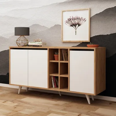 Produktbild von Skye Decor, Seria, Wohnzimmerschränke, Eiche, 140 x 86 x 40 cm