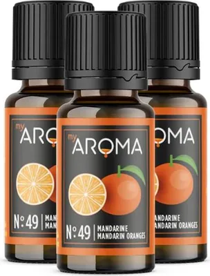 Produktbild von myAROMA Flavour Drops – Mandarine 3x10ml, zuckerfrei, kalorienfrei & vegan, natürliches Aroma ohne künstliche Farbstoffe