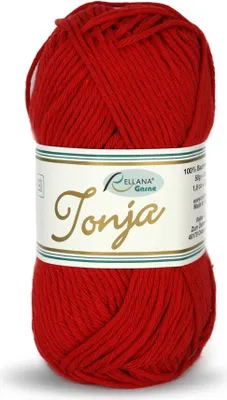 Produktbild von Rellana Tonja,Topflappengarn,Schulgarn,100% Baumwolle,50g/85m 303 rot