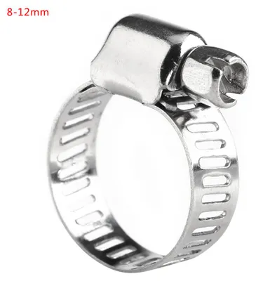Produktbild von Schraubenband-Schneckengetriebe-Schlauchschellen, Edelstahl-Wasserrohrschelle (8 mm–12 mm)
