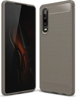 Produktbild von Huawei P30 TPU Case Carbon Fiber Optik Brushed Schutz Hülle Grau