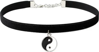 Produktbild von Balance Halskette – Stilvoller Yin-Yang Choker in Schwarz KP27519
