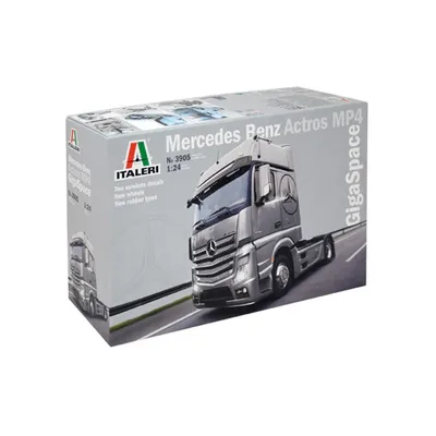 Obrázek produktu pro Italeri Mercedes Benz Actros MP4 Gigaspace, Model nákladního automobilu / přívěsného vozidla, Montážní sada, 1:24, Mercedes Benz Actros MP4 Gigaspace, Jakékoliv pohlaví, Plast