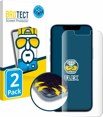 Produktbild von 2x BROTECT Fullscreen Schutzfolie für Apple iPhone 13 mini Displayschutz Folie Fullcover Klar Transparent