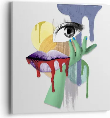 Produktbild von Bild auf Leinwand - Leinwandbild - Abstraktion modern - 40x40cm - Wand Bild - Wanddeko - Wandbilder - Leinwanddruck - Bilder - Kunstdruck - Wanddekoration - Leinwand bilder - Wandkunst - AC40x40-4058
