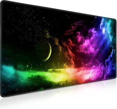 Obrázek produktu pro Herní podložka Famanu Gaming-Mausmat XXL, rozměry 900 x 400 mm - Barevná Aurora