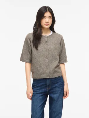 Produktbild von VILA Stilvoller Cardigan Rundhalsausschnitt Knopfleiste Größe: XXL