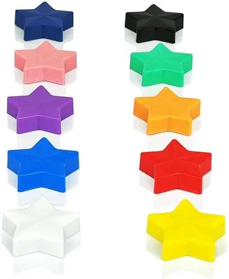 Image de Autocollants magnétiques pour tableaux et réfrigérateurs - Petits aimants, lot de 10 dans 10 couleurs vives