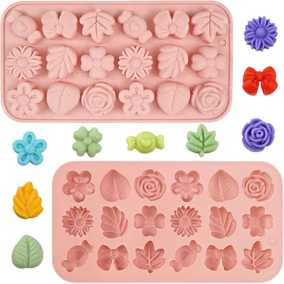 Silikonformen für Süßigkeiten, Schokolade, Antihaft, 2 Stück, rosa