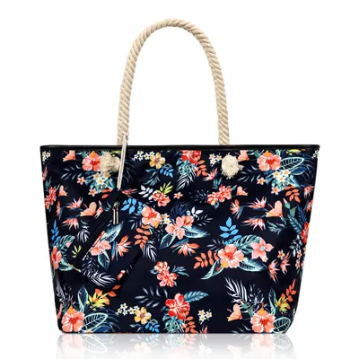 Produktbild von Mofut Strandtasche Große Strandtasche Shopper mit Reißverschluss Wasserdicht Badetasche (2-tlg), Damen Strandtasche XL Familie Beach Tote Bag