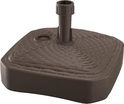Produktbild von Quadratische Sonnenschirmfuß aus Polyethylen 39x39x13cm Braun