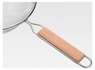Produktbild von Passiersieb Ø 20 cm, Edelstahl, sehr feinmaschig, mit Holzgriff