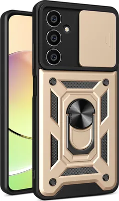 Produktbild von Hülle für Samsung Galaxy M54 mit Ring Ständer Halter Dia Kameraschutz TPU PC Hybrid Handyhülle Gold