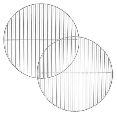 Image de A. Grille de cuisson ronde, lot de 2, diamètre de 37,4 cm, acier chromé, marque Sil