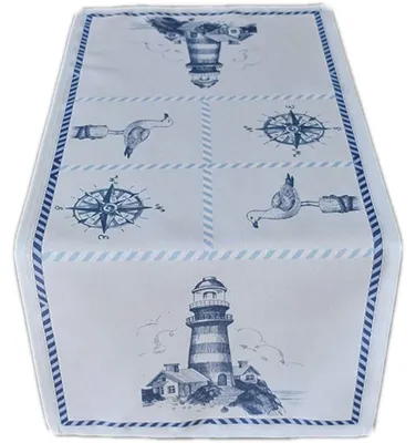 Tafelkleed Leuchtturm maritim 100% Polyester 40x90 cm
