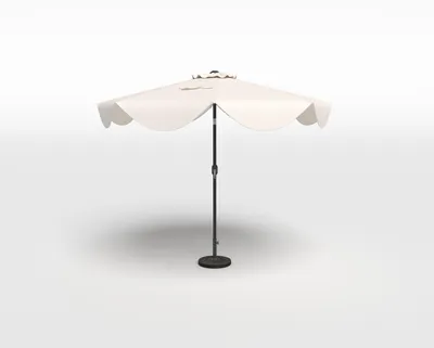 Produktbild von COSTWAY Sonnenschirm Ø270cm, Gartenschirm mit Volant & Kurbel, Balkonschirm beidseitig um 30° knickbar,  Terrassenschirm, Marktschirm, Beige