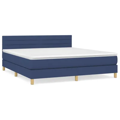 Produktbild von Boxspringbett mit Matratze Blau 180x200 cm Stoff