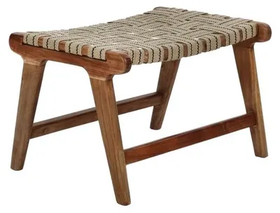 Productafbeelding van Pomax Aosta hocker, naturel, L 56 x B 41 x H 36 cm
