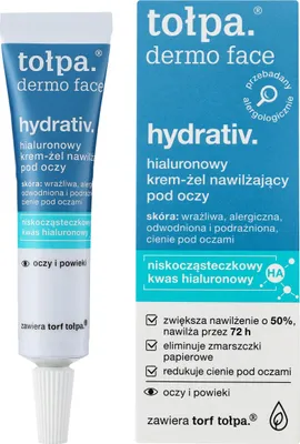 Obrázok produktu pre TOŁPA Dermo Face Hydrativ – hydratačný očný krém-gél s kyselinou hyalurónovou 10 ml