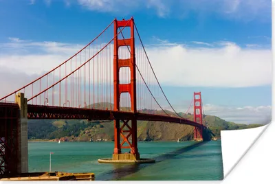 Produktbild von MuchoWow® Poster Blick auf die Golden Gate Bridge in Kalifornien 30x20 cm - Plakate - Print