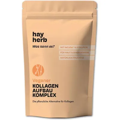 Produktbild von hay herb | Kollagen Aufbau Komplex – VeCollal®, Hyaluron & Vitamin C für Haut, Haare, Nägel | Vegan