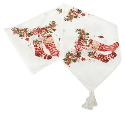 Produktbild von Verk 26255 Weihnachtstischläufer 205 x 35 cm, weiß