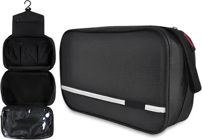 Produktbild von Kulturtasche zum Aufhängen, wasserdicht, 4 Fächer, faltbar, für Reisen